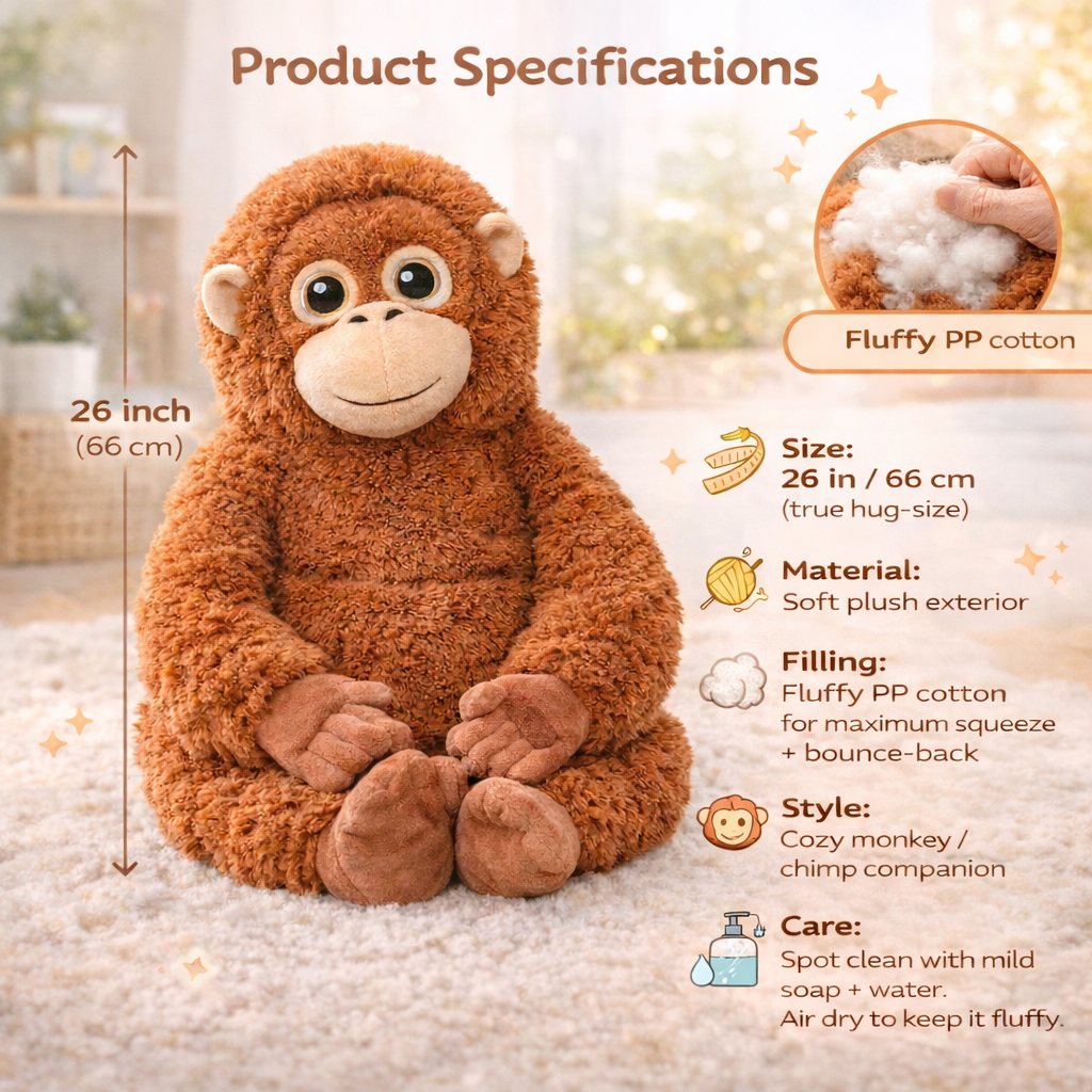CozyChimp™ — Giant Hug Buddy (26”)