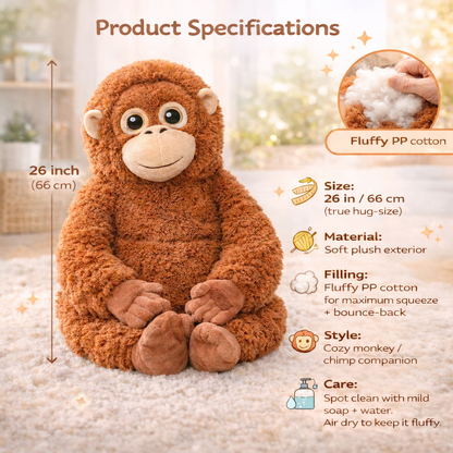 CozyChimp™ — Giant Hug Buddy (26”)
